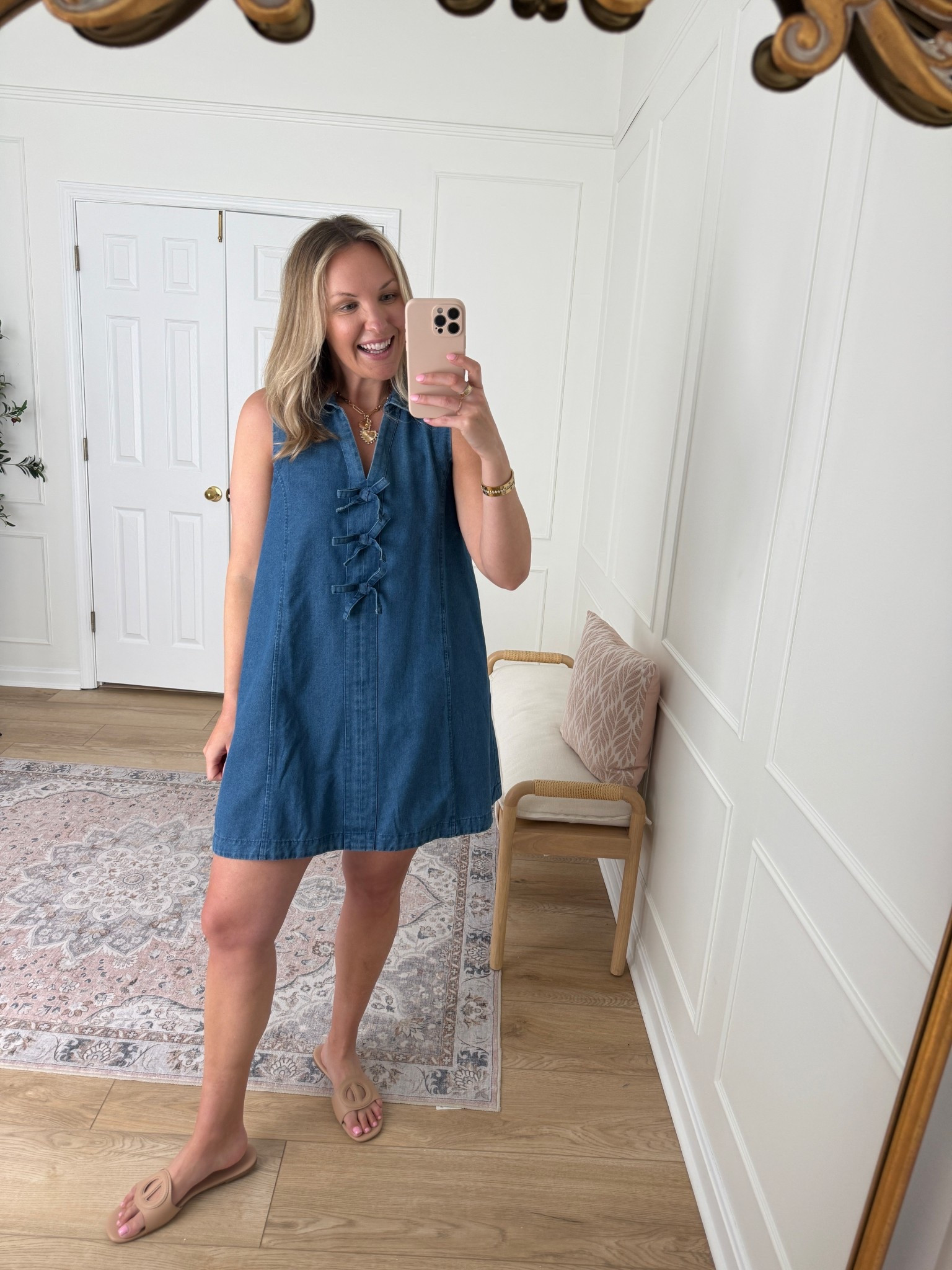 Denim summer dress - wearing a med 