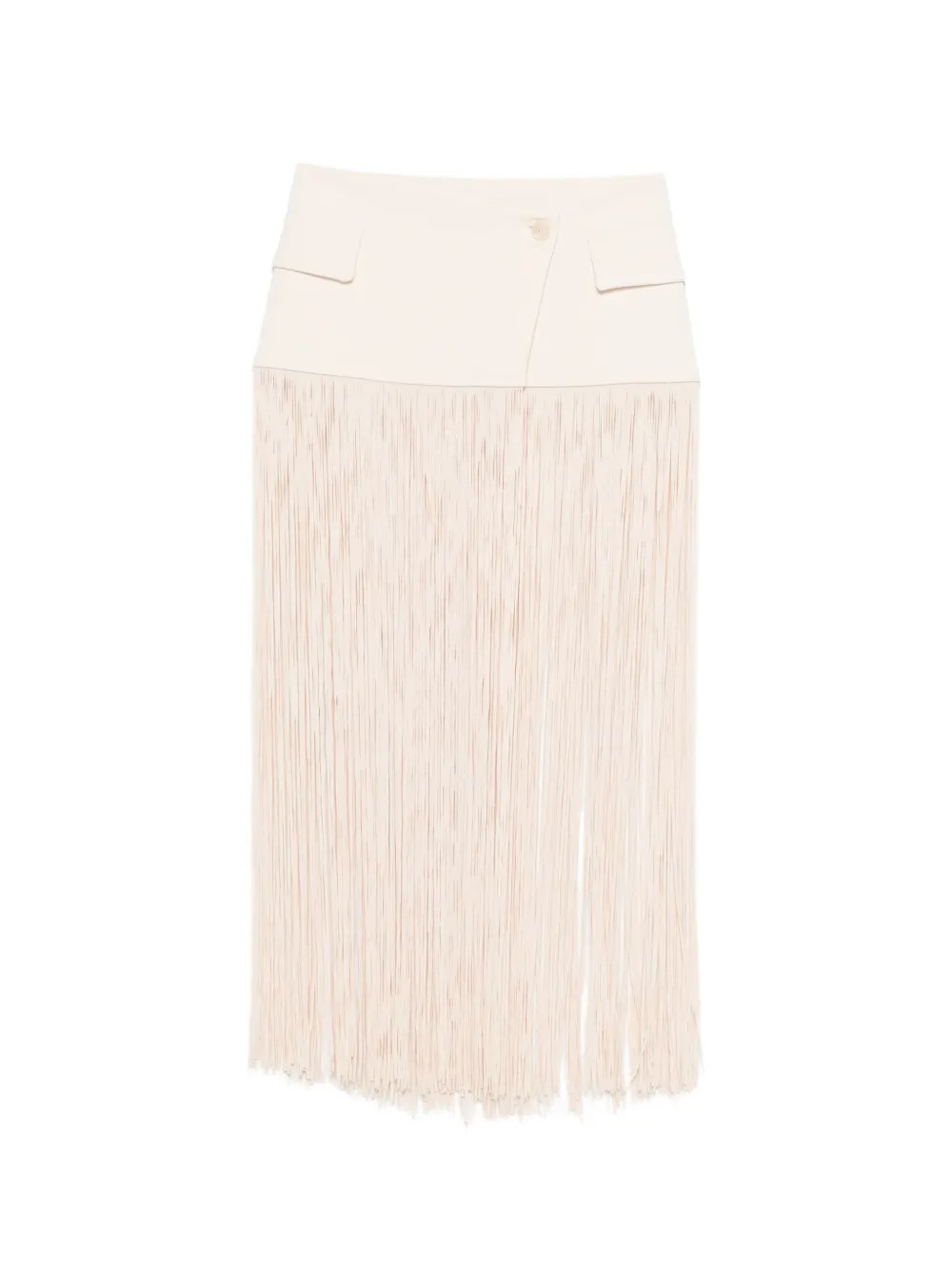 Patrizia Pepe fabric fringe wrap belt - Neutrals | Farfetch Global