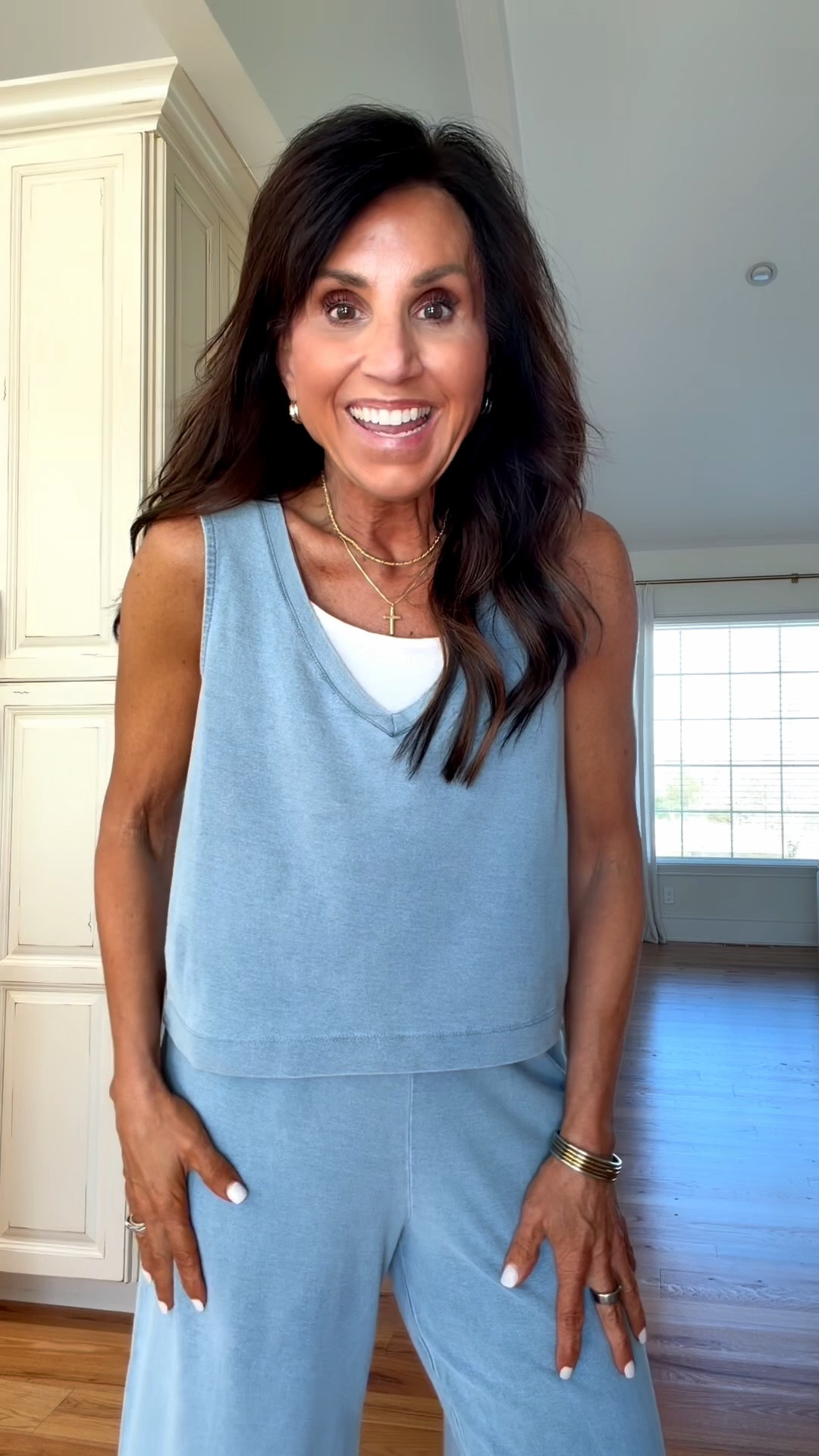 What I’m wearing 
V neck Tank - small 
White tank - small
Pants - small


#LTKOver40 #LTKSeasonal