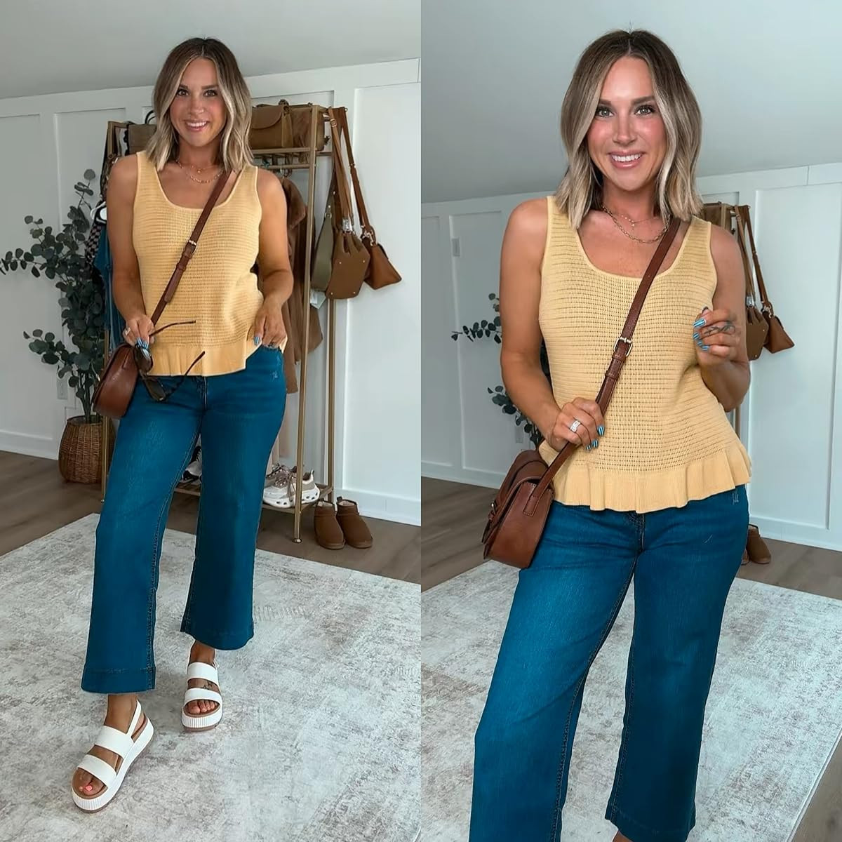 This is the outfit you'll send all your besties because it's comfy, cute, and an easy "throw on and go" outfit that works for everyday life! 

Loving this yellow crochet tank and jeans that are actually flattering with easy platform sandals.  

 #LTKootd #LTKSeasonal #LTKTravel