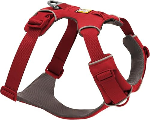 Ruffwear, Front Range Dog Harness, Reflective Soft Padded Everyday Harness with Dual Leash Clips, Adjustable and Lightweight Fit for Training or Walking for All Dogs, Red Canyon, Small | Amazon (US)
