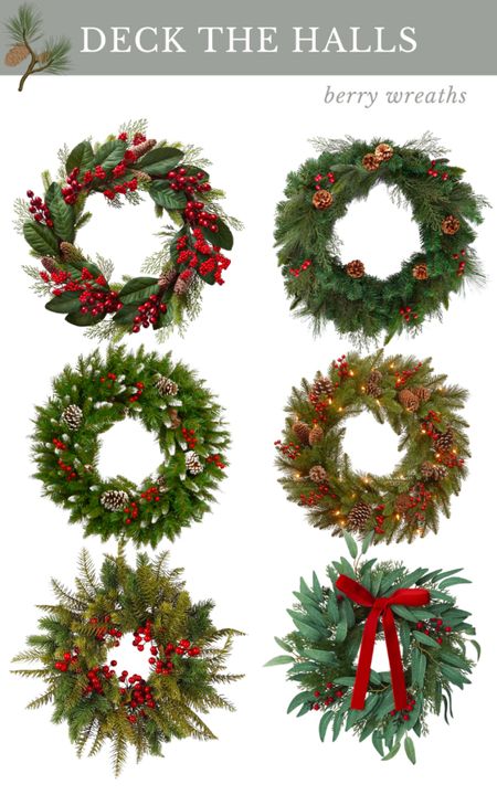 Traditional red and green Christmas wreaths bring warmth to your Christmas decor. 

#LTKhome #LTKHoliday #LTKSeasonal