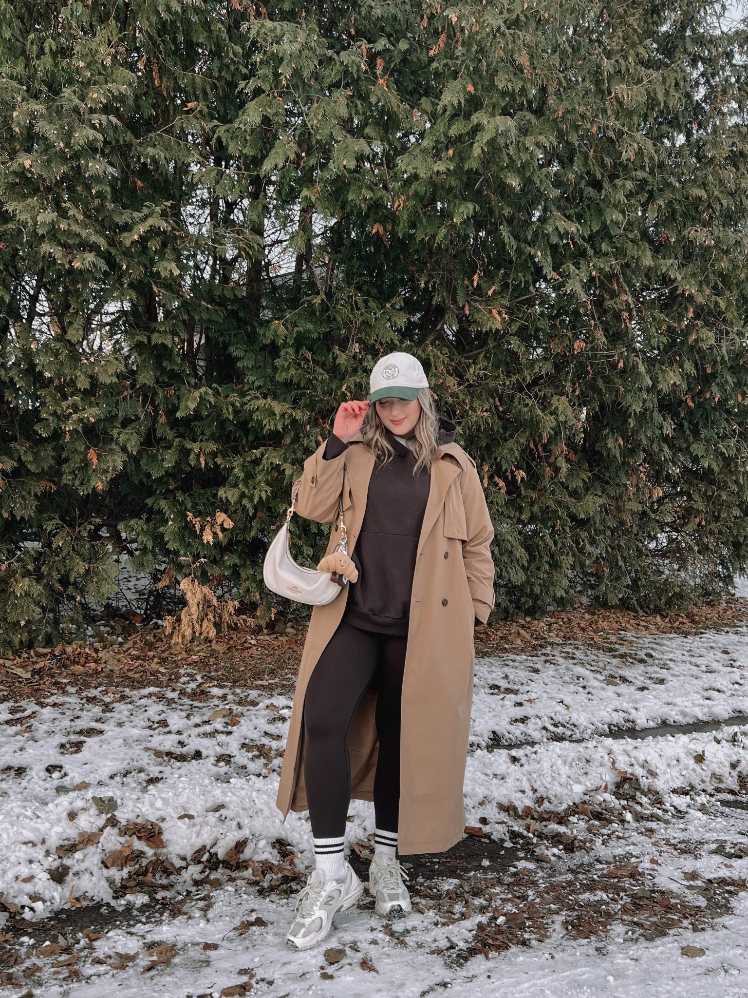 Casual winter outfit! Wearing my usual size L in the leggings. Sized down to M in the hoodie, it runs big! Both are in the color “deep earth”. Linked this year’s version of my trench coat, wearing my usual L. Sneakers are so comfy for walking, but run a little big. I’m a 9.5-10 shoe and wear a 9 in these


#LTKsale #LTKmidsize #LTKwinter