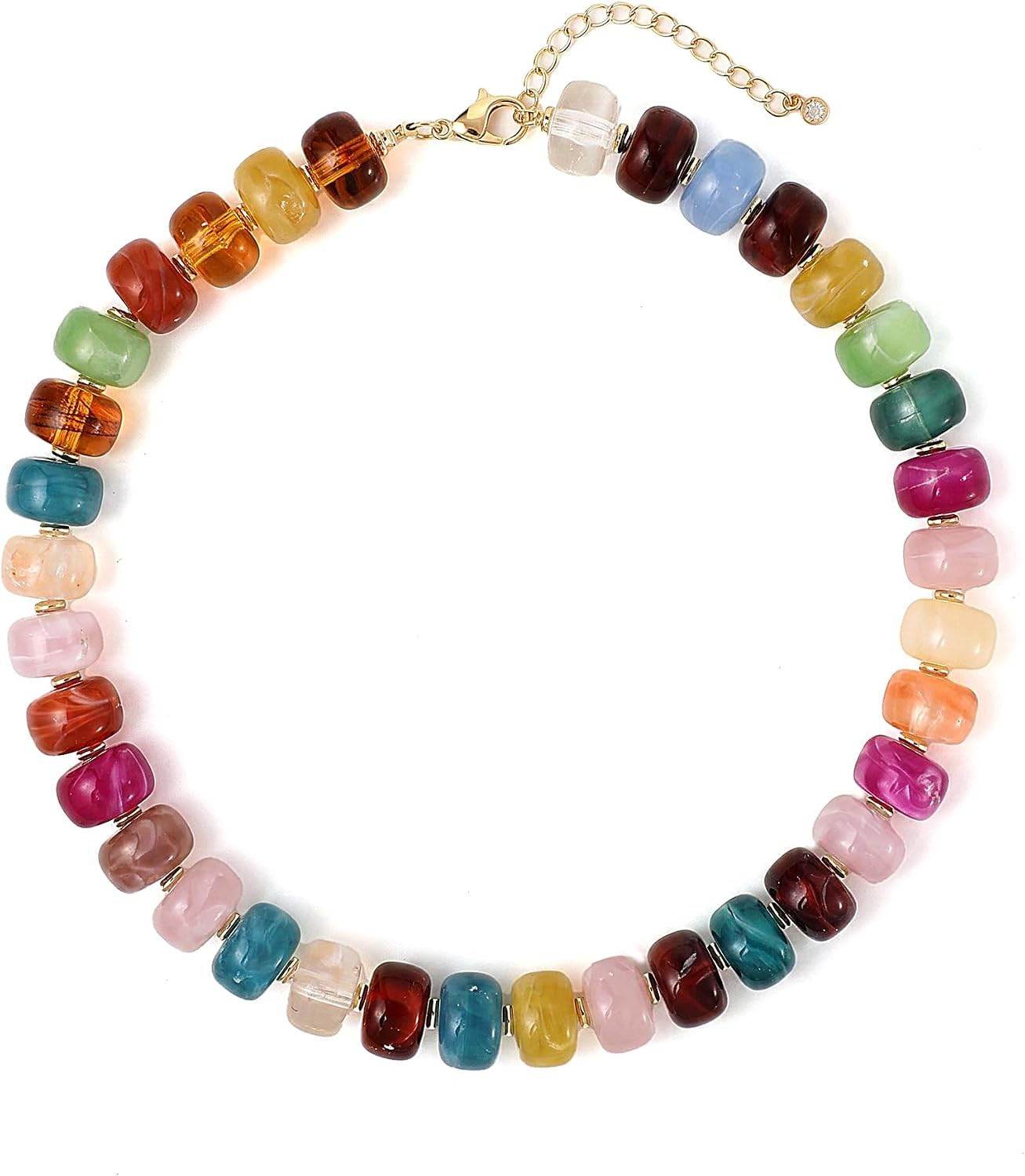 SHERLOVE Chunky Statement Large Resin Beaded Choker Necklaces for Women | Amazon (US)