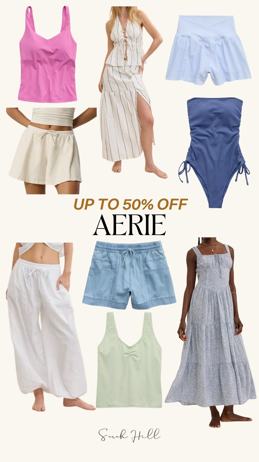 Up to 50% off Aerie for Memorial Day!  

 #LTKSaleAlert