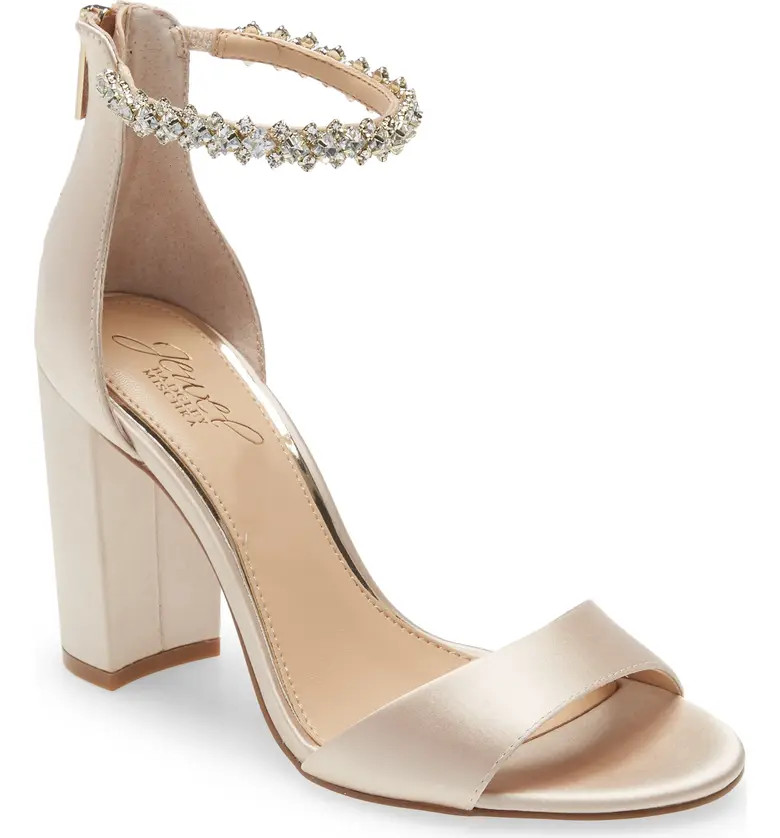Jewel Badgley Mischka Badgley Mischka Collection Louise Ankle Strap Sandal | Nordstrom | Nordstrom