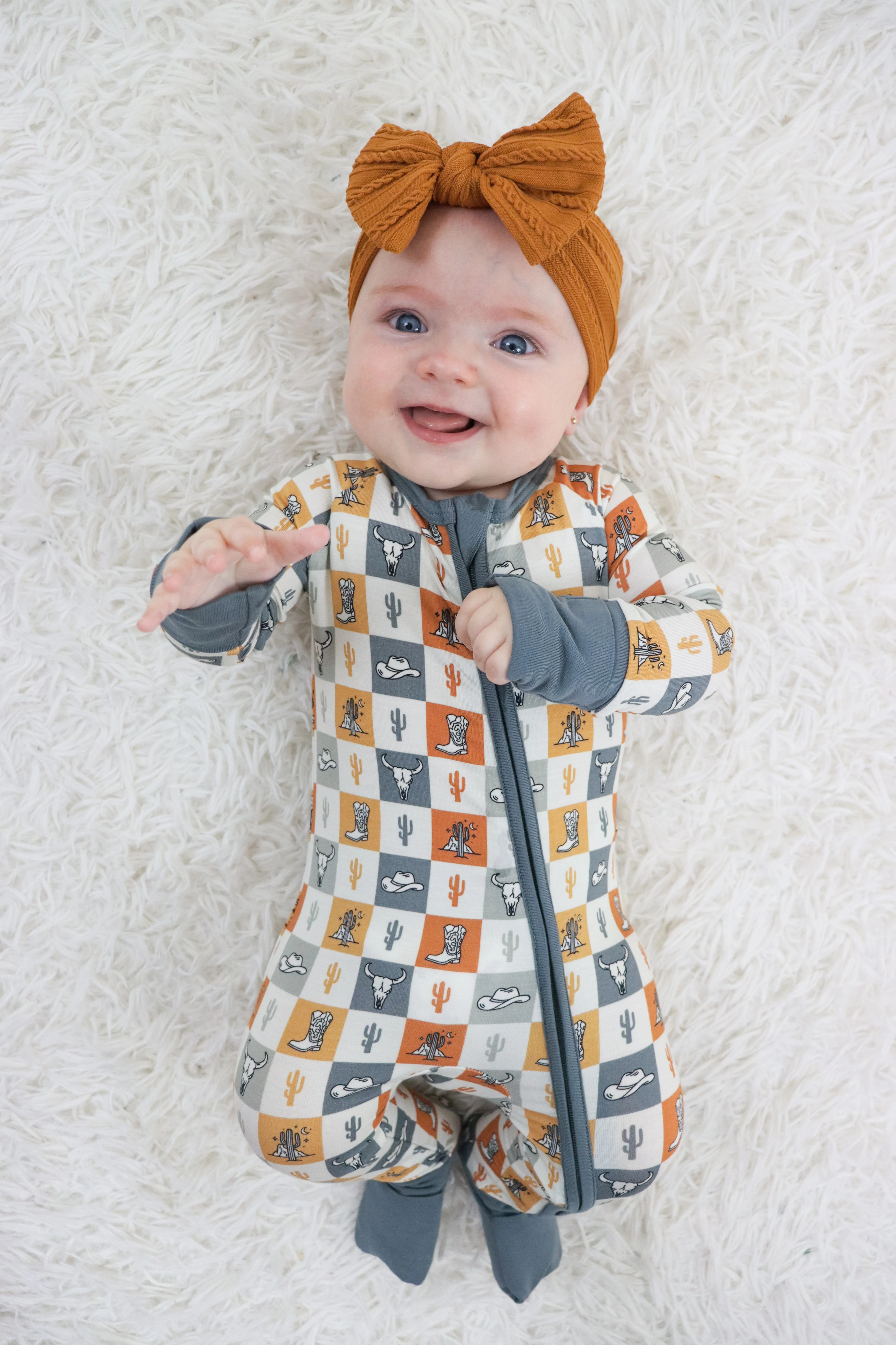 WILD WEST CHECKERS DREAM ROMPER | DREAM BIG LITTLE CO