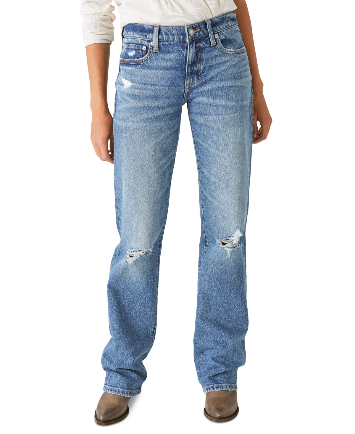 Lucky Brand Lucky Legend Distressed Easy Rider Jeans | Macys (US)