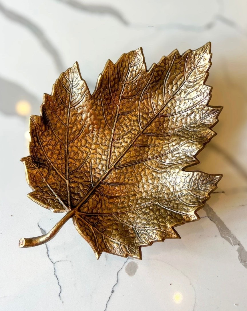 This brass leaf is so beautiful for fall styling!

#LTKHome #LTKSeasonal