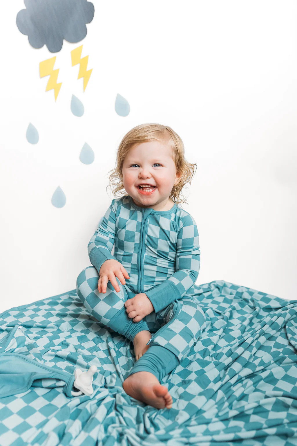 STORMY CHECKERS DREAM ROMPER | Dream Big Little Co.