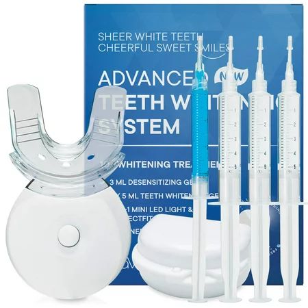 AsaVea Premium Teeth Whitening Kit, LED Light, At-Home System Without Pain or Sensitivity, Effective | Walmart (US)