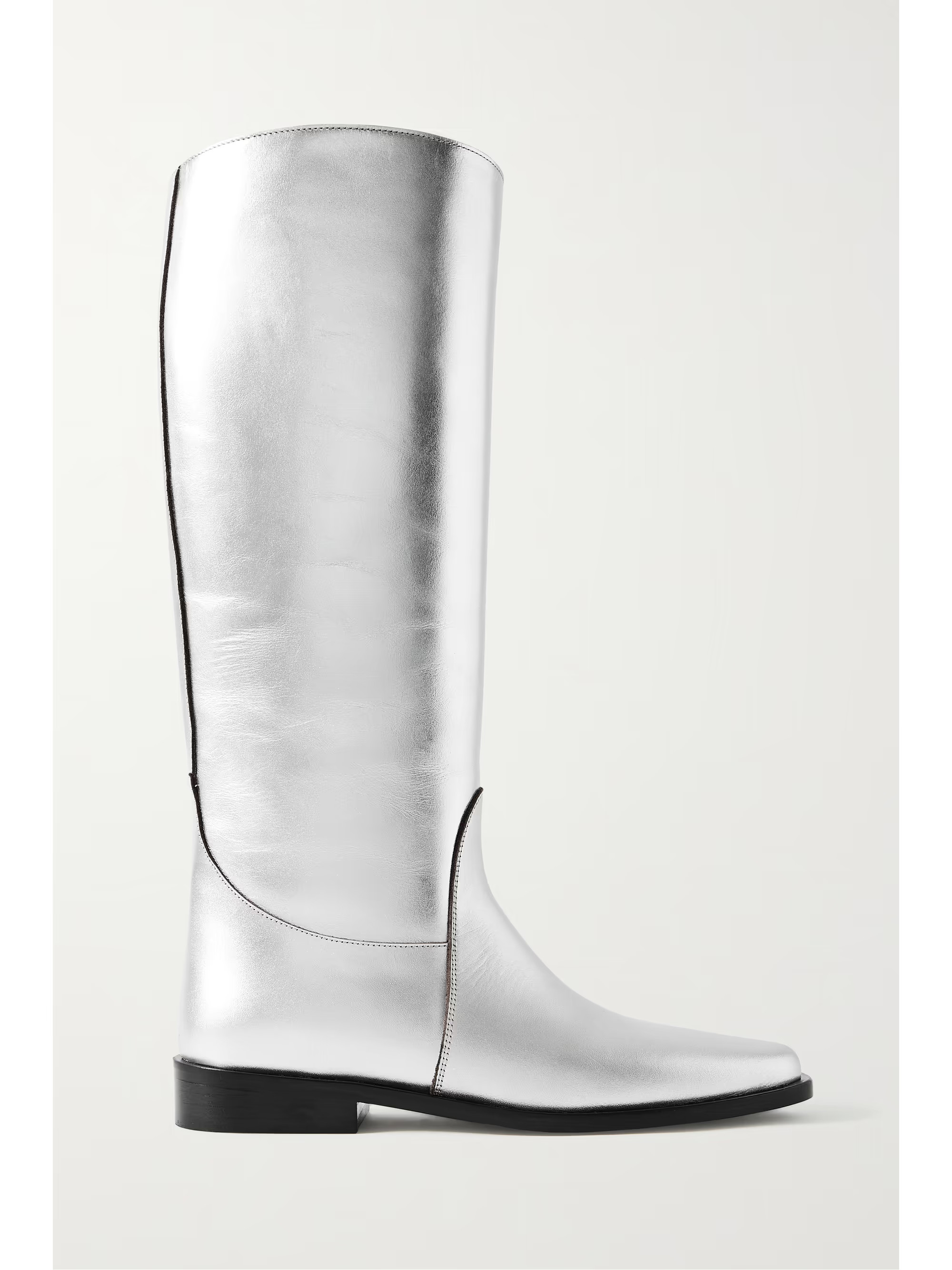 Wooster metallic leather knee boots | NET-A-PORTER (US)