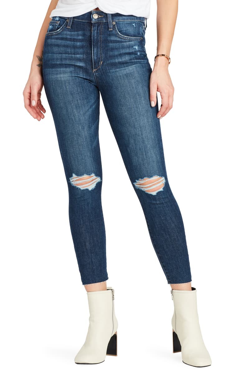 Joe's Charlie High Waist Ripped Raw Crop Skinny Jeans (Noelle) | Nordstrom | Nordstrom