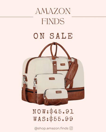 Classy weekender bag set, on sale now from Amazon!

#LTKtravel #LTKSeasonal #LTKsalealert