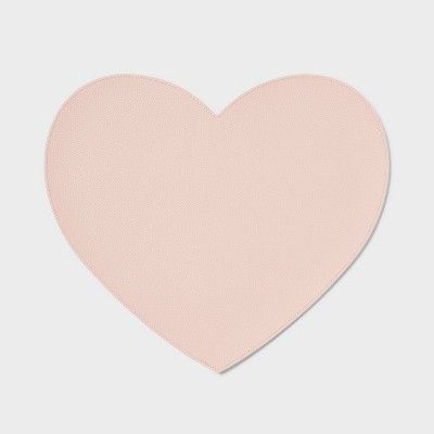 Valentine's Day Faux Leather Heart Placemat Charger Pink - Threshold™ | Target