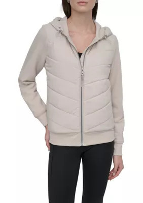 DKNY Sport Women's Lightweight Hybrid Full Zip Jacket, X-Large | Belk