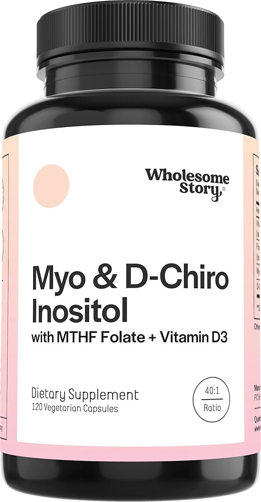 Myo-Inositol & D-Chiro Inositol Capsules with MTHF, Folate, Vitamin D| Support for Ovarian Functi... | Amazon (US)