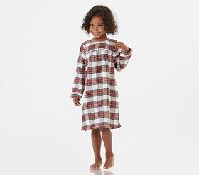 Stewart Plaid Flannel Nightgown | Pottery Barn Kids