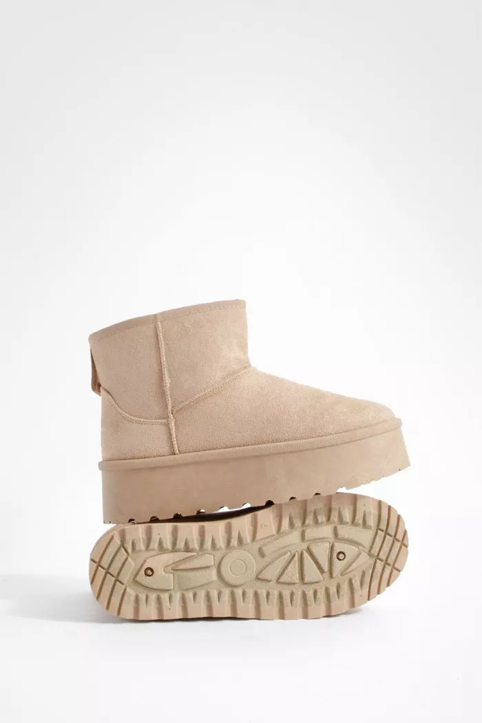 Mini Platform Cosy Boots | boohoo (US & Canada)