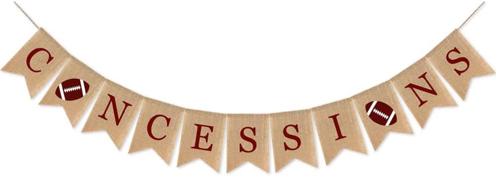 Football Concessions Banner for Kids Boys Girls Adults-Sports Theme Party Decorations and Supplie... | Amazon (US)