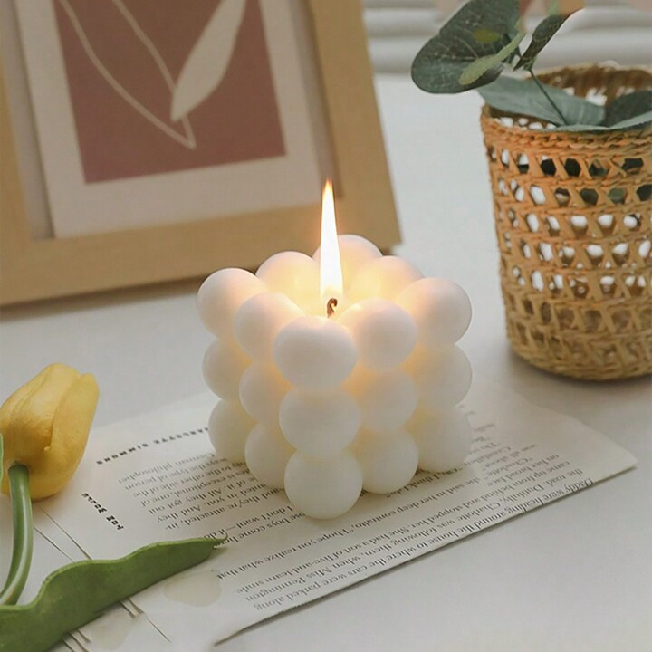 1 Peça Vela Perfumada Decorativa com Formato de Bolha, 150g, Design de Fragrância de Pastelaria... | SHEIN