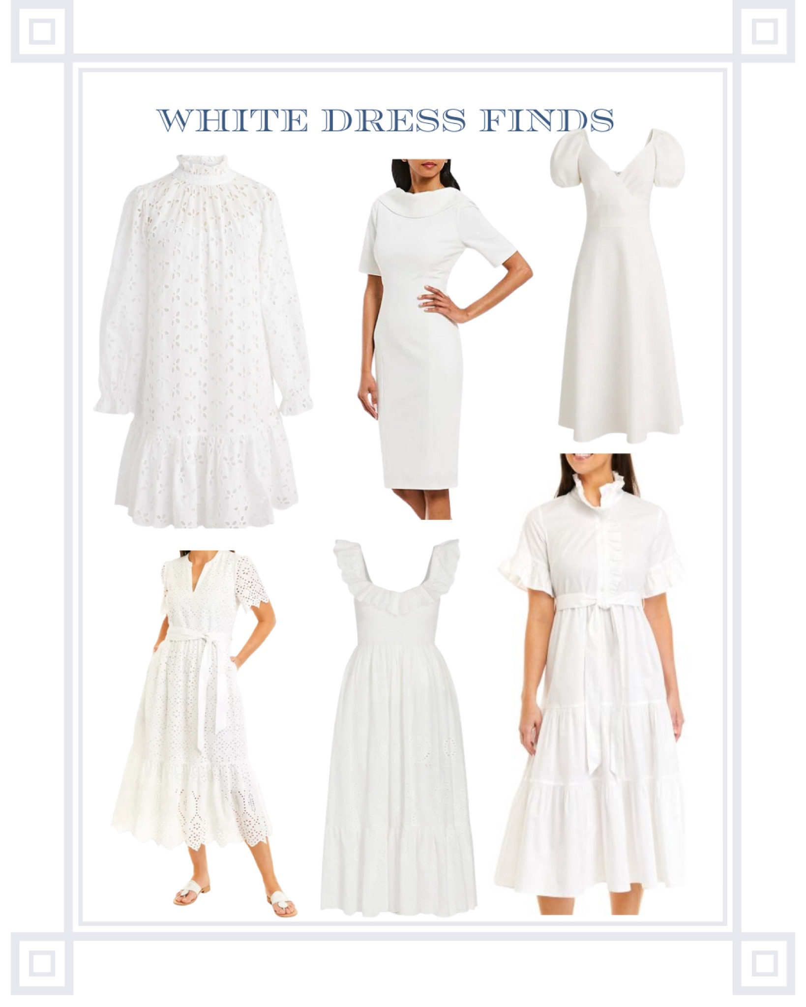 It’s white dress season! Curated a few white dress finds! I have the Adrianna paper v neck collared dress in black and LOVE IT! (Great to wear to weddings) 

#EasterDresses #whitedress #cocktail dress #easteroutfit 
rehearsal dinner dress, bridal shower dress, cocktail dress, easter outfit, graduation dress,
preppy style, lace white dress, midi spring dress, church outfit, modest dress

#LTKFind #LTKstyletip #LTKfit