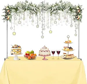Over The Table Rod Stand with Clamps 49-102" Adjustable Metal Balloon Arch Stand Flower Table Arc... | Amazon (US)