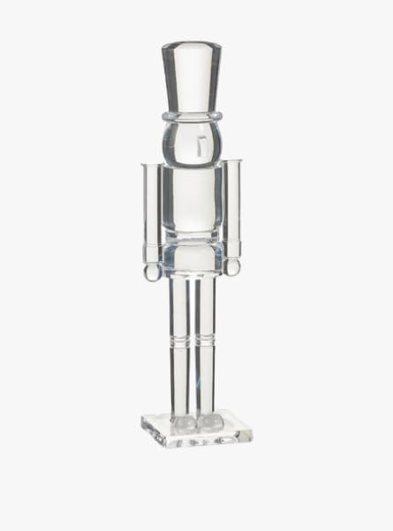 14.75" Clear Acrylic Nutcracker – Large Modern Translucent Christmas Figurine, Elegant Holiday ... | Amazon (US)