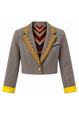 Eleanor Multi Mix Cropped Jacket | Anna Cate Collection