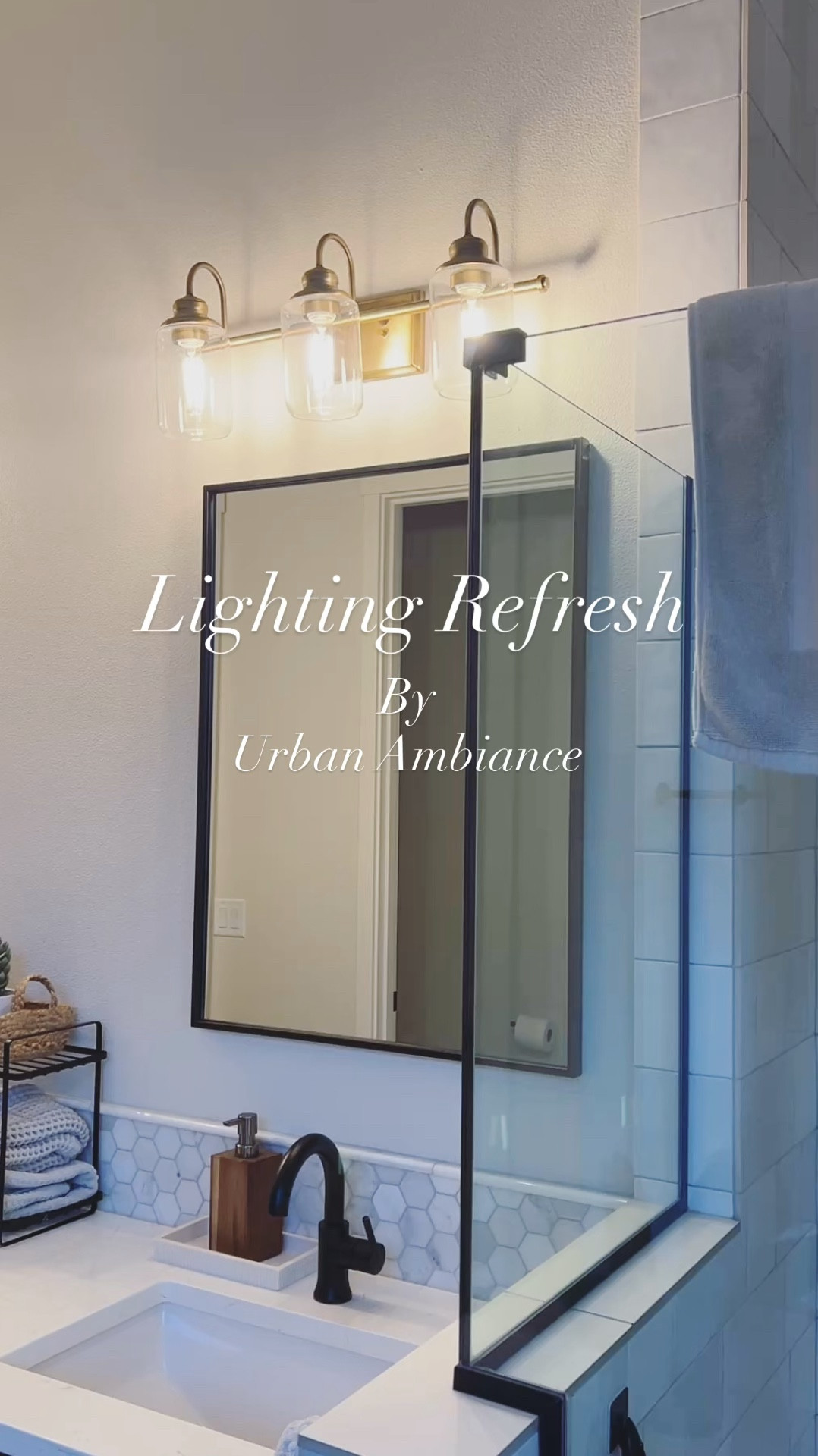 Lighting refresh with @urbanambiancesocial! 

This transformation is stunning. The lighting ads the perfect touch of elegance to our master bathroom!

Shop this and my top favorites in my LTK!

#ad #urbanambiancesocial #urbanambiance 

#LTKgrwm #LTKdayinmylife #LTKHome