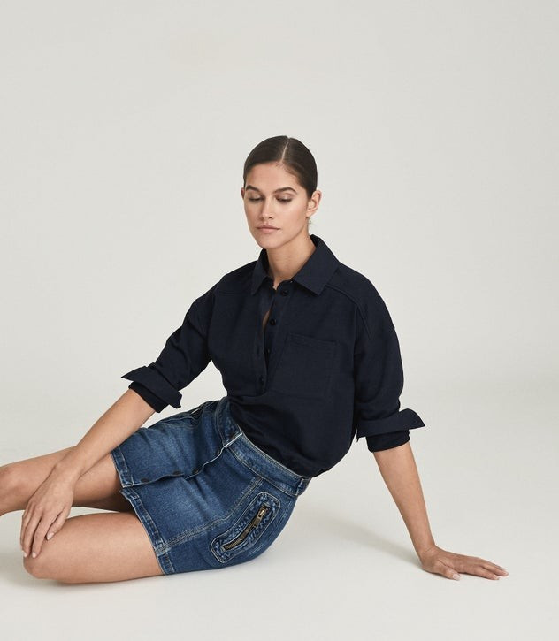 DENIM MINI SKIRT | Reiss (UK)
