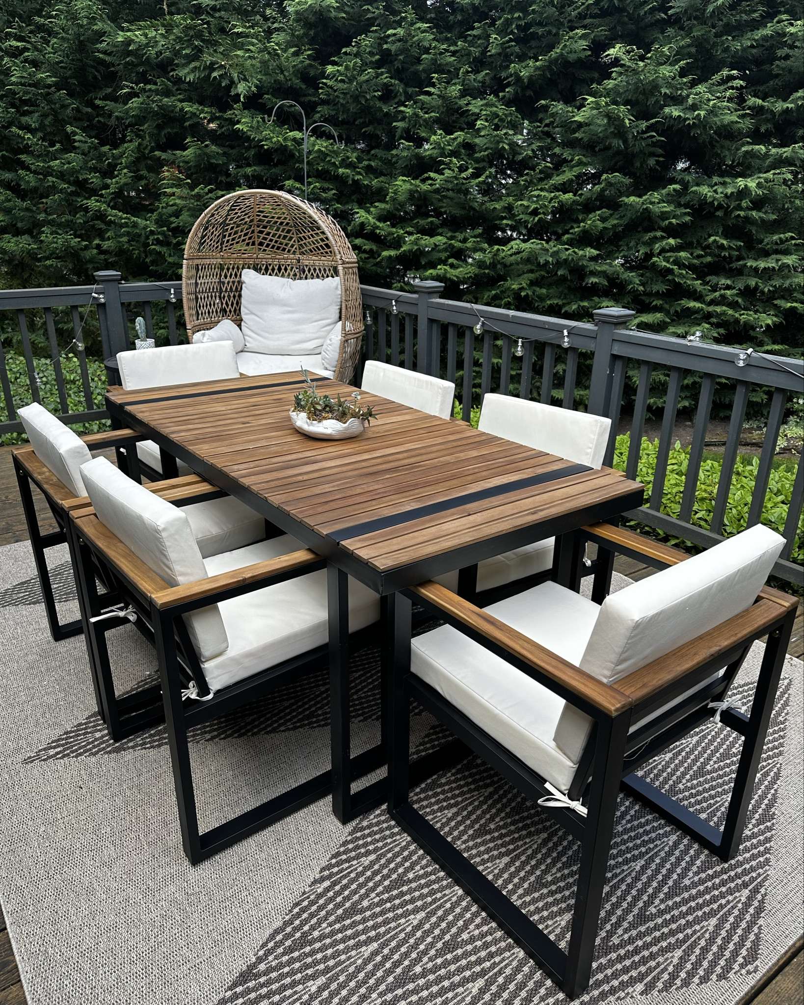 Obsessed with our new patio table. High quality, beautiful design, and everything is ON SALE! *our rug is from Costco so I linked others I like* 

#LTKHome #LTKSummerEdit #LTKSeasonal