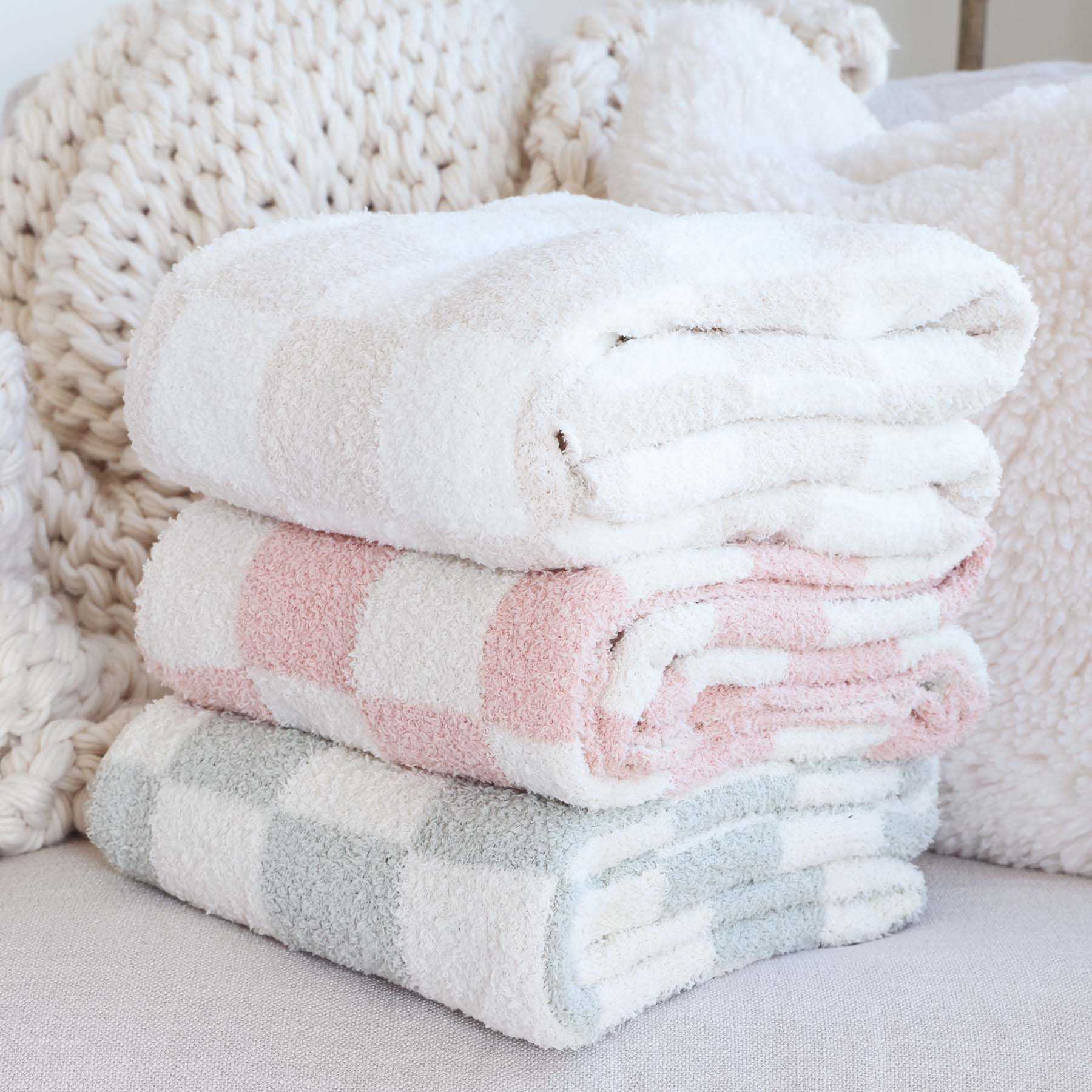 CuddleLane™ Luxe Blankets | Check | Caden Lane