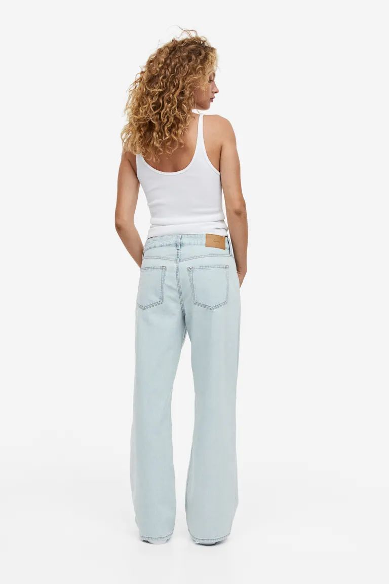 90s Baggy Regular Jeans - Pale denim blue - Ladies | H&M US | H&M (US + CA)