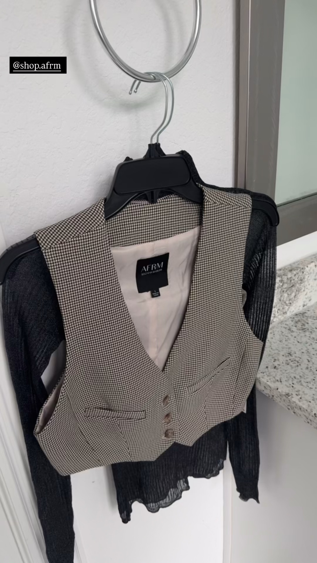 On SALE -AFRM set 
Gorgeous houndstooth vest and sheer ribbed long sleeve top with the glitter texture 

#LTKMidsize #LTKHoliday #LTKGiftGuide