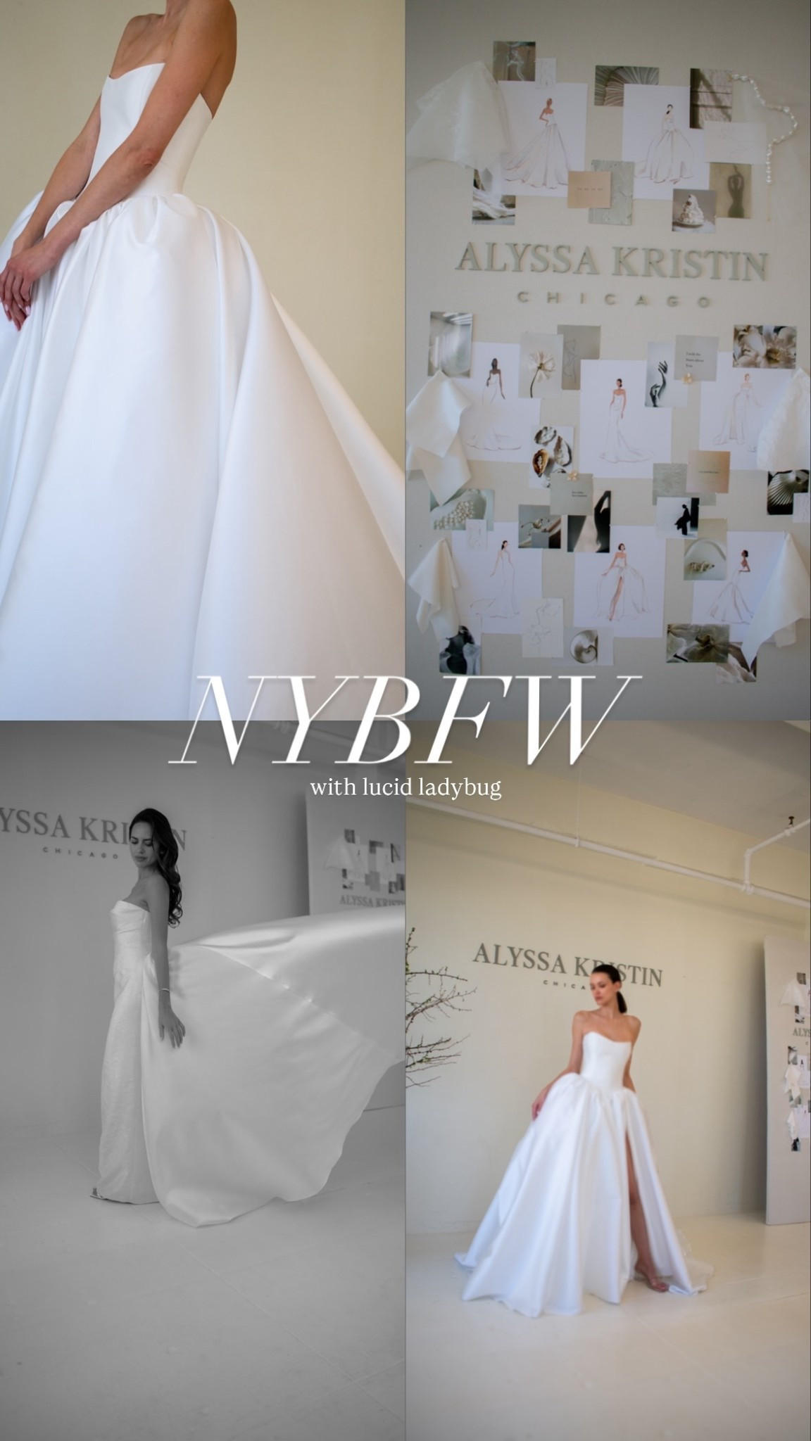 NYBFW ft. Alyssa Kristin ✨

“A welcome back celebration to New York Bridal Fashion Week for the Mother of three, Alyssa talked about what a beautiful whirlwind life has been for her as a designer, mother, and entrepreneur.

Alyssa’s focus for this collection was the duality of women - “embodying strength and softness, confidence and ease.”

I had a moment to speak with Alyssa before the show, and we chatted about the creative play she finds as a mother and how that translates to her designs. She was on a flight home from NYC to Chicago that evening and was excited to “be on breakfast duty in the morning!” I love the authenticity and open-heartedness Kristin shared with us through her words and her stunning collection. 

A common thread throughout my discussions this week was focused on the strength and resilience women must possess in each stage of their lives. The constant push and pull to be strong yet delicate, confident yet humble. Growing from girlhood to adulthood, the bridal journey, motherhood, and beyond...

We must continue to pursue the power of our hopes and dreams and encourage all women - no matter the season of life to keep going, growing, and working hard towards their hearts calling. I look forward to following Alyssa’s design journey and seeing her gowns pluck at the heartstrings of brides all over the country.”

Designers - we’re now accepting bookings for fall NYBFW! ✨

#nybfw #bride #bridal #gown #bridestyle #nyc #stylist #weddingstylist #weddingdress #gowndesigner

#LTKWedding #LTKNYFW