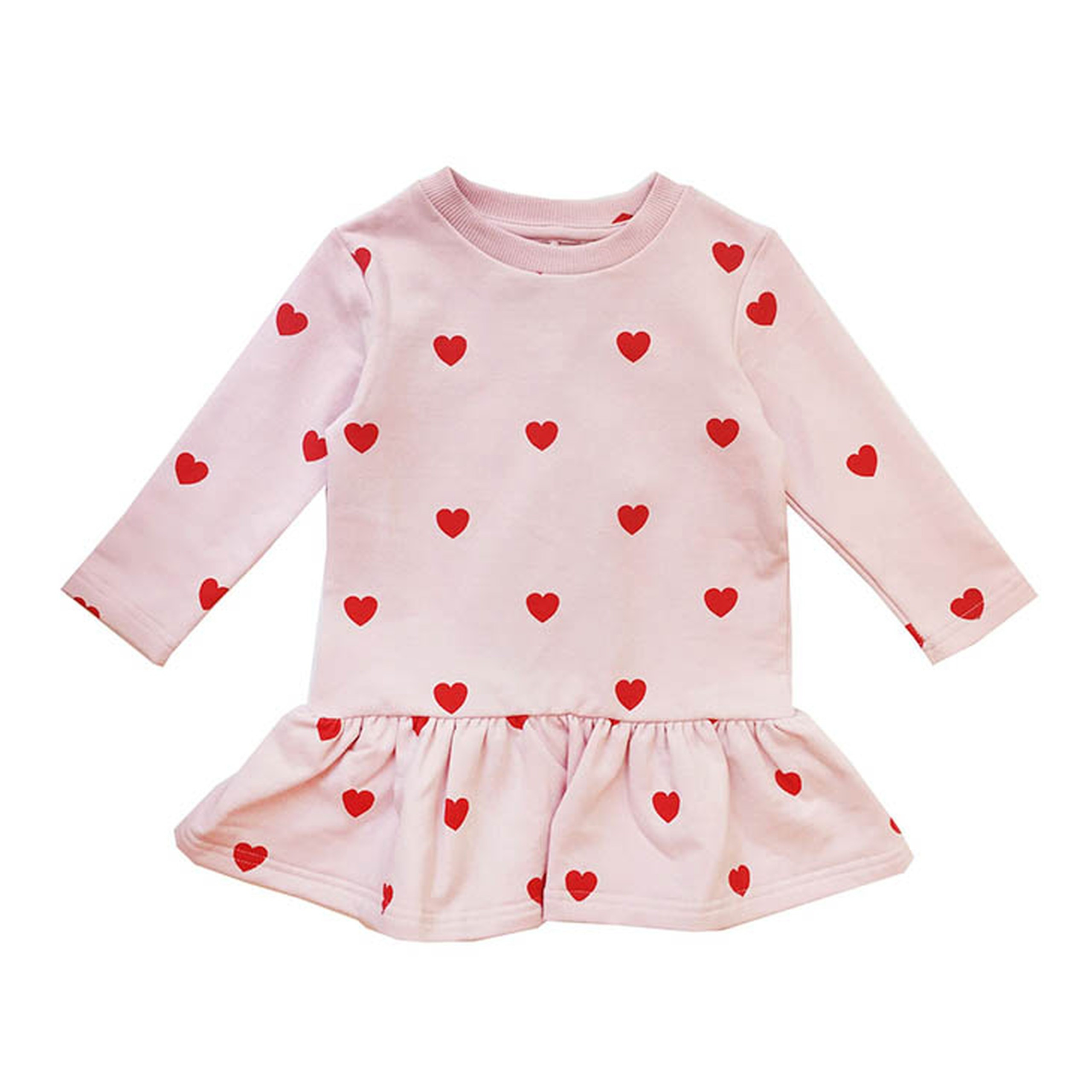 Sweater Dress, Red Hearts | SpearmintLOVE