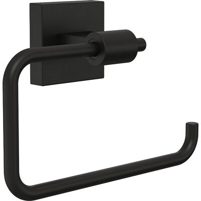Franklin Brass Maxted Matte Black Wall Mount Single Post Toilet Paper Holder Lowes.com | Lowe's