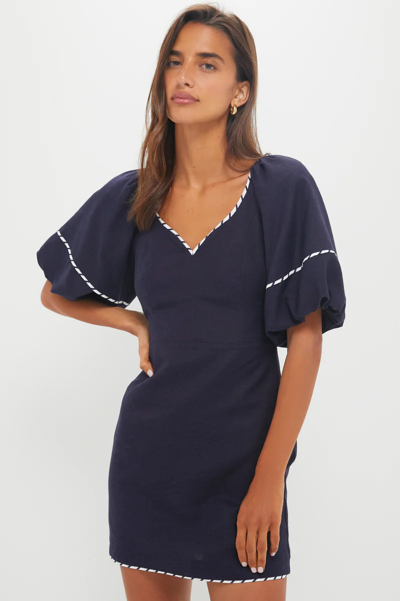 Navy with Striped Piping Keel Mini Dress | Tuckernuck (US)