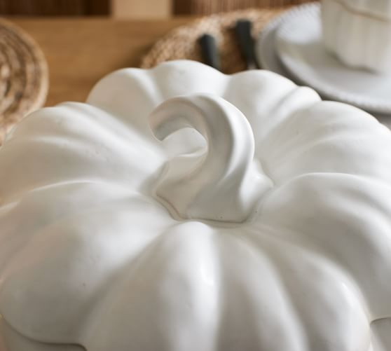Pumpkin Shaped Stoneware Tureen | Pottery Barn (US)