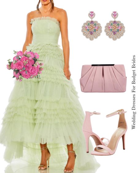 Whimsical wedding day outfit idea for the bride to be in sage and pink.

#pinkweddingshoes #fairygardenweddingdress #greenweddingdress
#vibrantweddingflowers #romanticbride 

#LTKstyletip #LTKSeasonal #LTKwedding