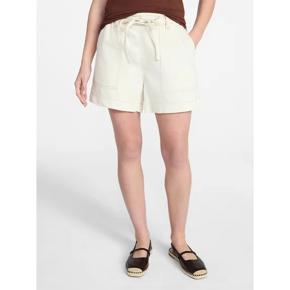 Time and Tru Women's Drapey Twill Utility Shorts, 4" Inseam, Sizes XS-XXXL | Walmart (US)