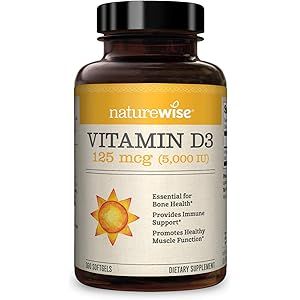 NatureWise Vitamin D3 5000iu (125 mcg) 1 Year Supply for Healthy Muscle Function, and Immune Support | Amazon (US)