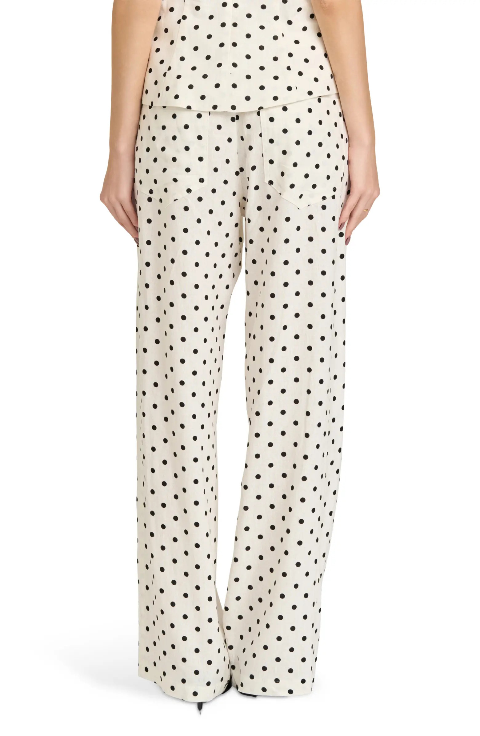 WAYF Lilah Polka Dot Wide Leg Pants | Nordstrom | Nordstrom