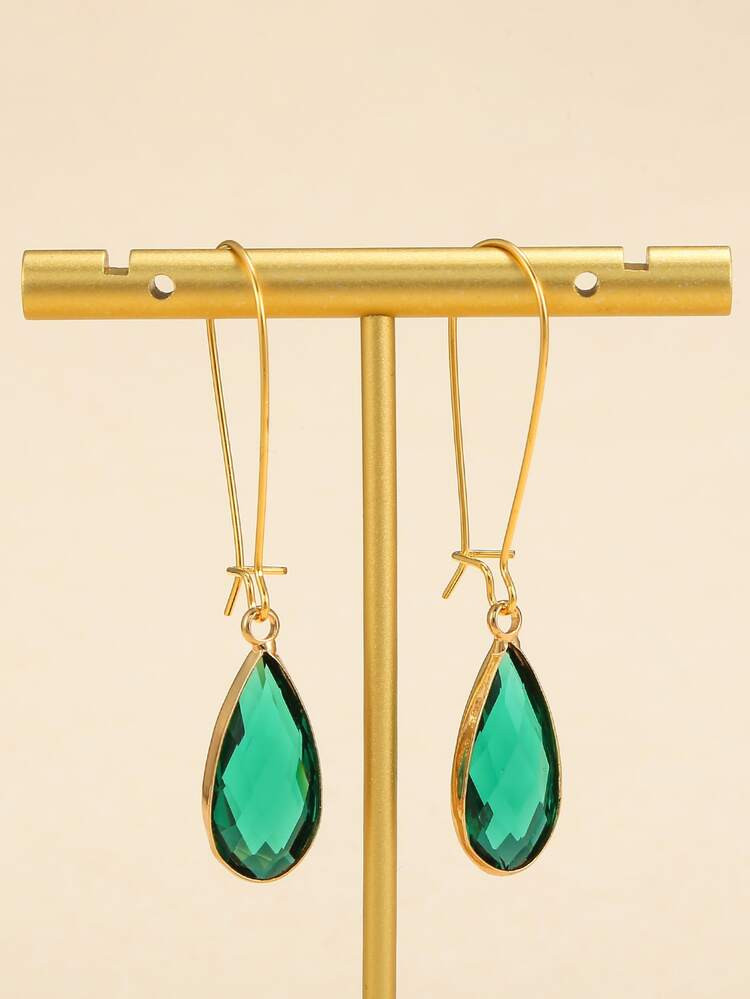 Crystal Water Drop Decor Earrings | SHEIN