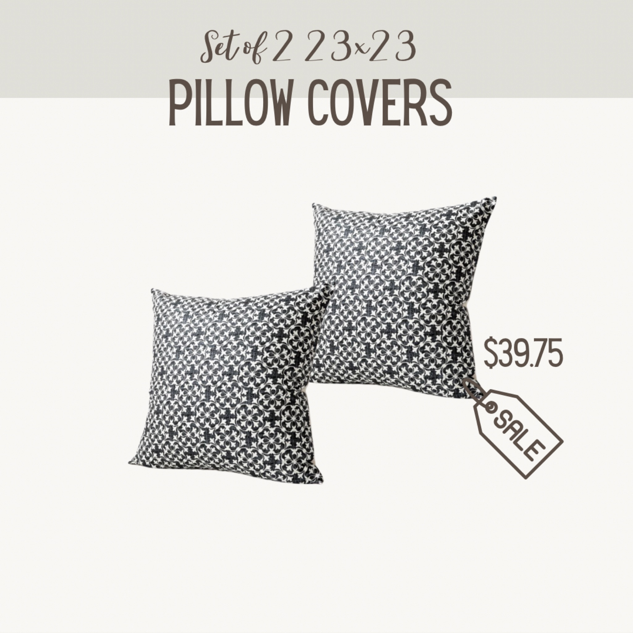 Affordable and beautiful black and cream pillow covers #homedecor #interiordesign #decorate