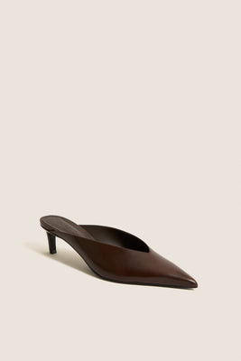 Dark Brown Loren Mid Heels | Tuckernuck (US)
