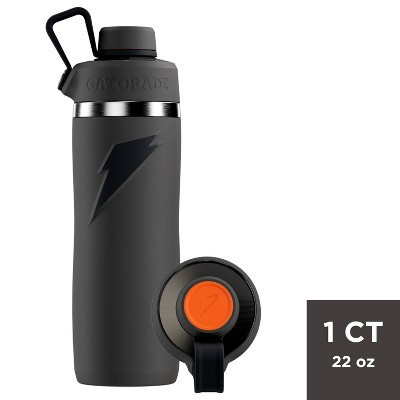 Gatorade 22oz Stainless Steel Twist Cap Water Bottle - Gray: Portable Drinkware, 22oz Capacity | Target