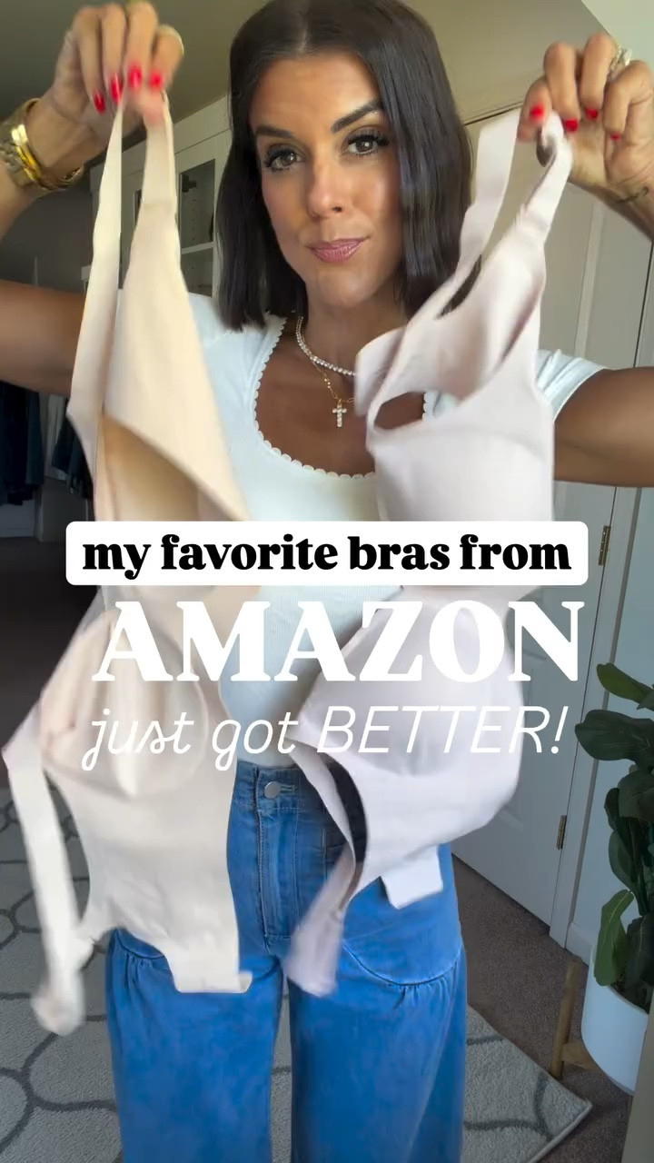 Amazon must have bras! I’m 5’5 and in size small in bras and white tee. Tank part of a 3 pack and wearing size xs/s. Size 2 in jeans. Size down if in between. 

#LTKdayinmylife #LTKgrwm