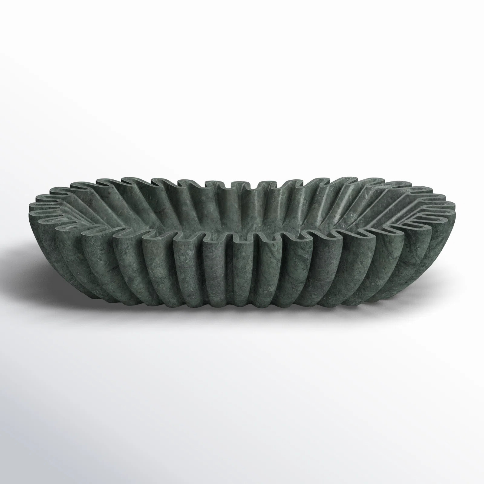 Vanderwall 16" Arkin Wavy Marble Bowl | Wayfair North America